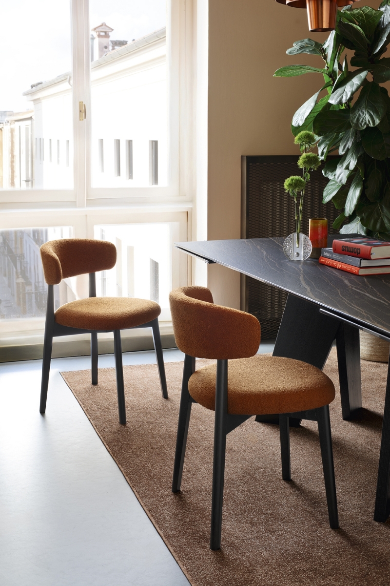 connubia by calligaris - καρέκλα Talks με ξύλινα πόδια 