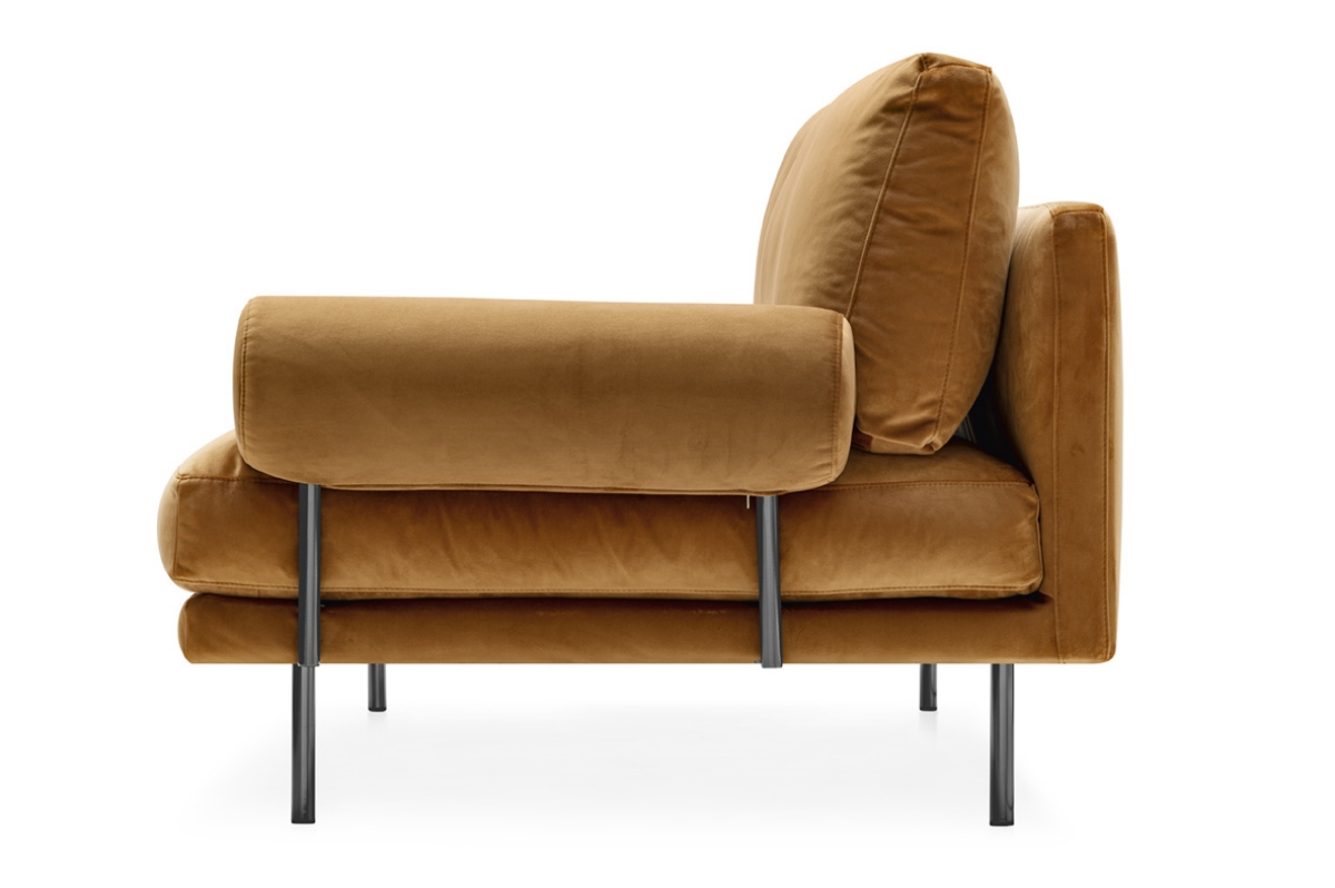 Καναπές Mies Calligaris με βαθύ κάθισμα και μαξιλάρια κεφαλής – Adamopoulos Casa Ideale
