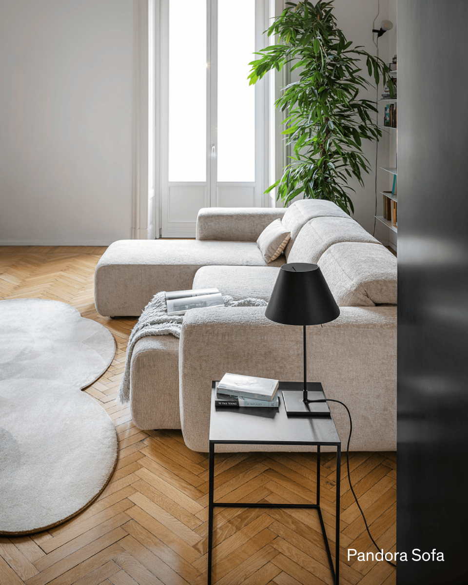 Καναπές Pandora Calligaris με ρυθμιζόμενο προσκέφαλο 7 θέσεων – Adamopoulos Casa Ideale