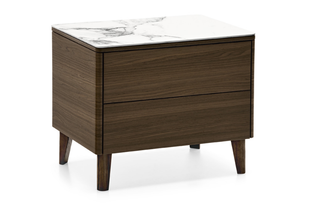 Κομοδίνο δύο συρταριών με κεραμική επιφάνεια Boston Calligaris Αθήνα Adamopoulos Casa Ideale