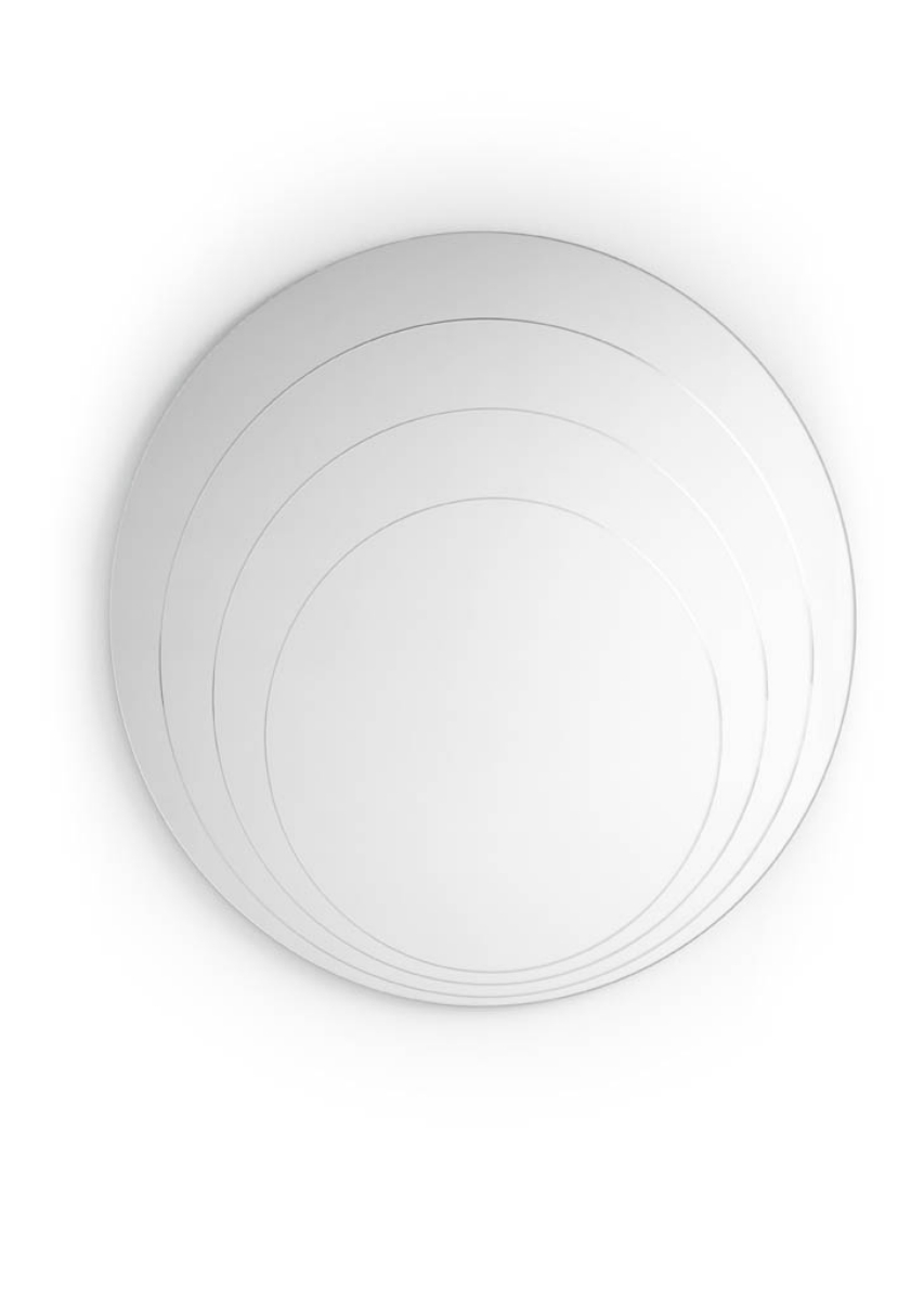 Καθρέπτης τοίχου LUNE με χαραγμένους ομόκεντρους κύκλους statement design