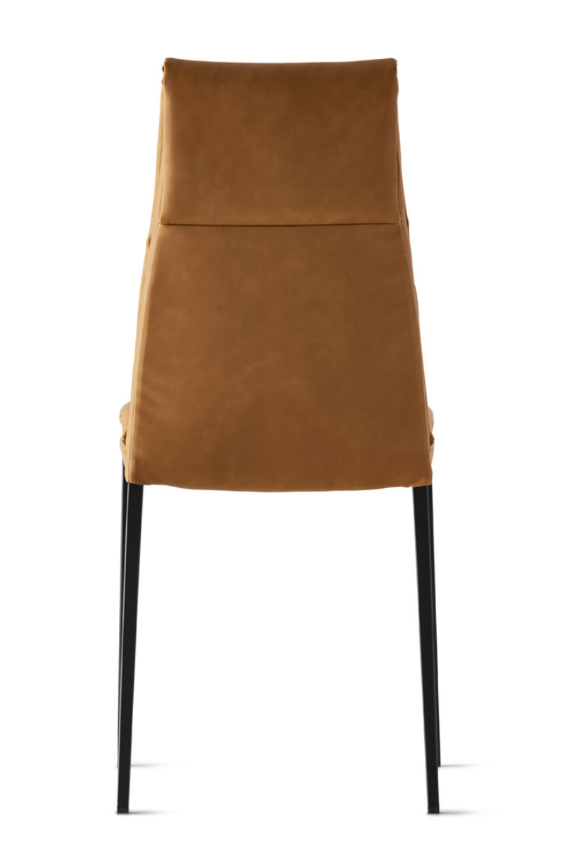 Εικόνα της Καρέκλα ΤΑΜΠΑ με ΜΑΥΡΟ Μεταλλικό Πόδι CARMEN – Σετ 2 Τεμαχίων | Εκθεσιακές – Άμεση Παράδοση