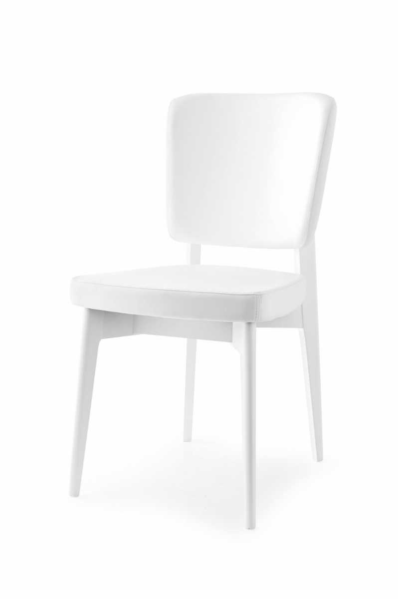 connubia by calligaris - καρέκλα Escudo σε μοντέρνο στυλ,  σε προσφορά - λευκή λάκα με μπεζ κάθισμα,  έπιπλα Αθήνα