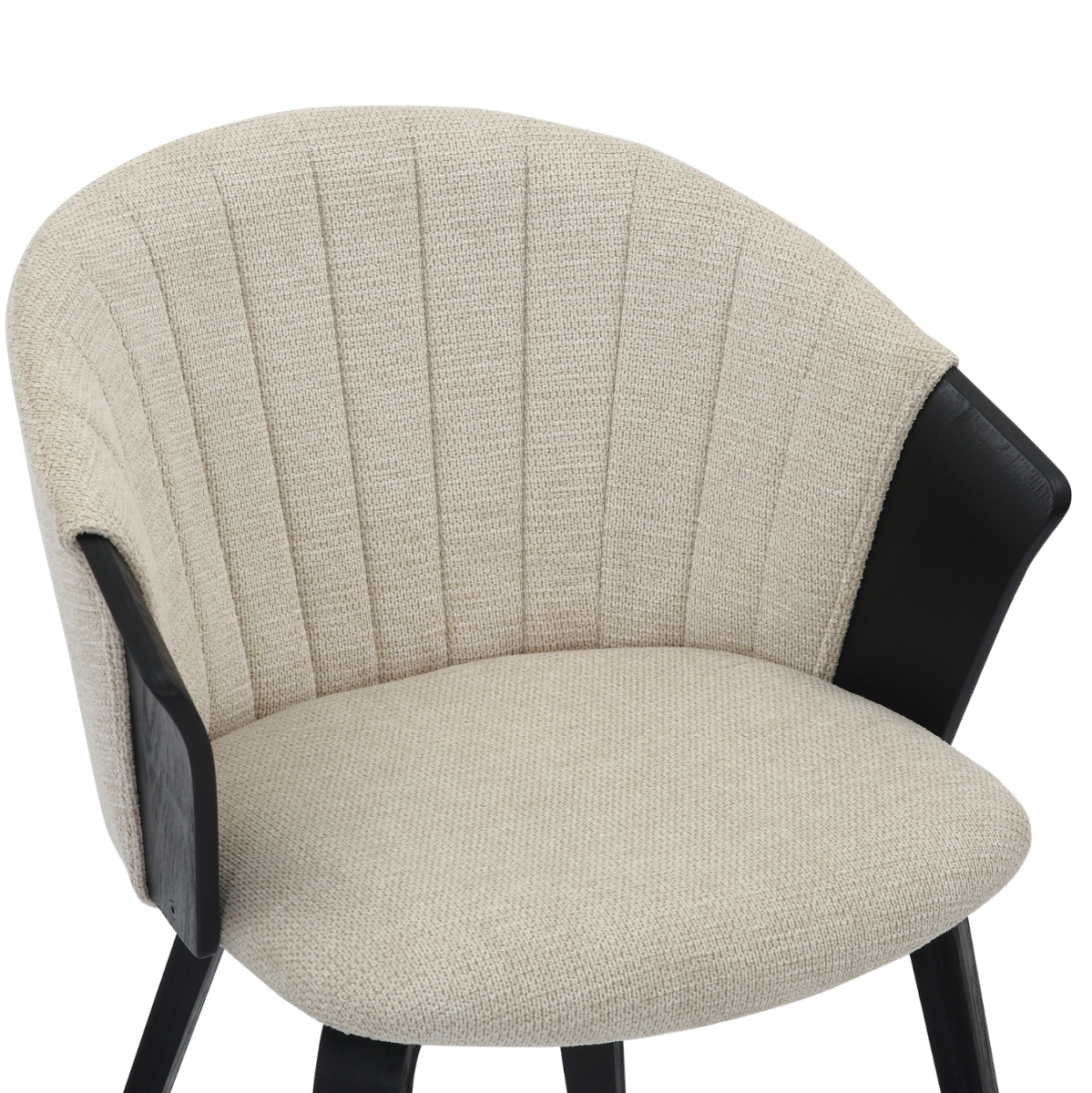 Διχρωμη καρέκλα τραπεζαρίας μαύρη εκρού