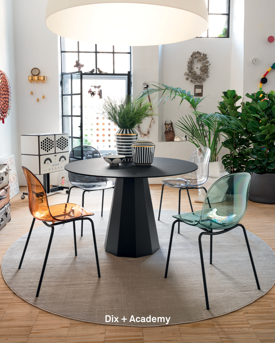 Εικόνα της Καρέκλα τραπεζαρίας ή κουζίνας Academy transparent metal 