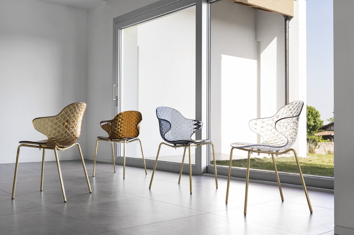 Εικόνα της Καρέκλα με μπράτσο και μεταλλικά πόδια Saint Tropez 