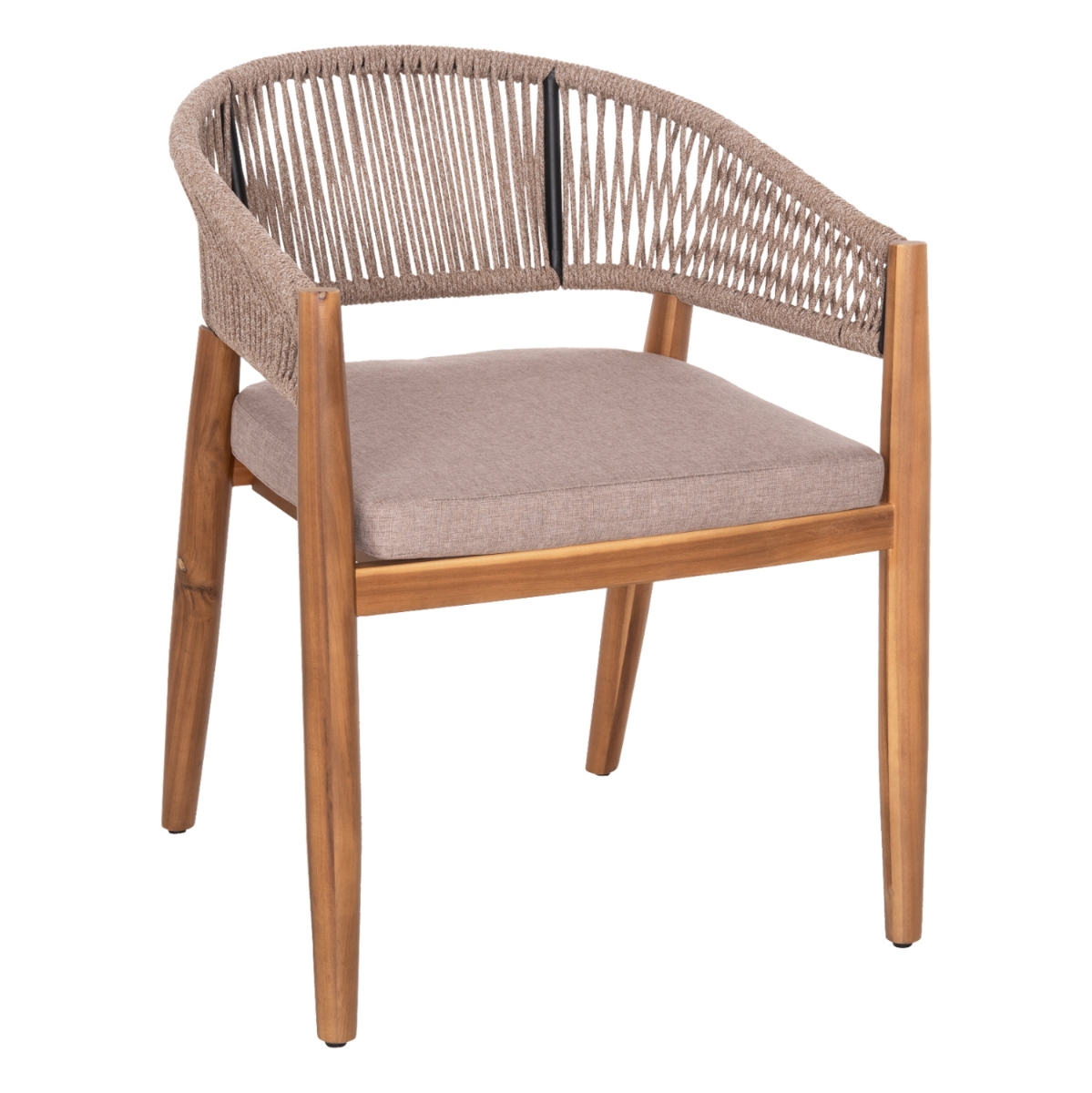 Πολυθρόνα τραπεζαρίας Havan από μασίφ ξύλο ακακίας φυσικό χρώμα