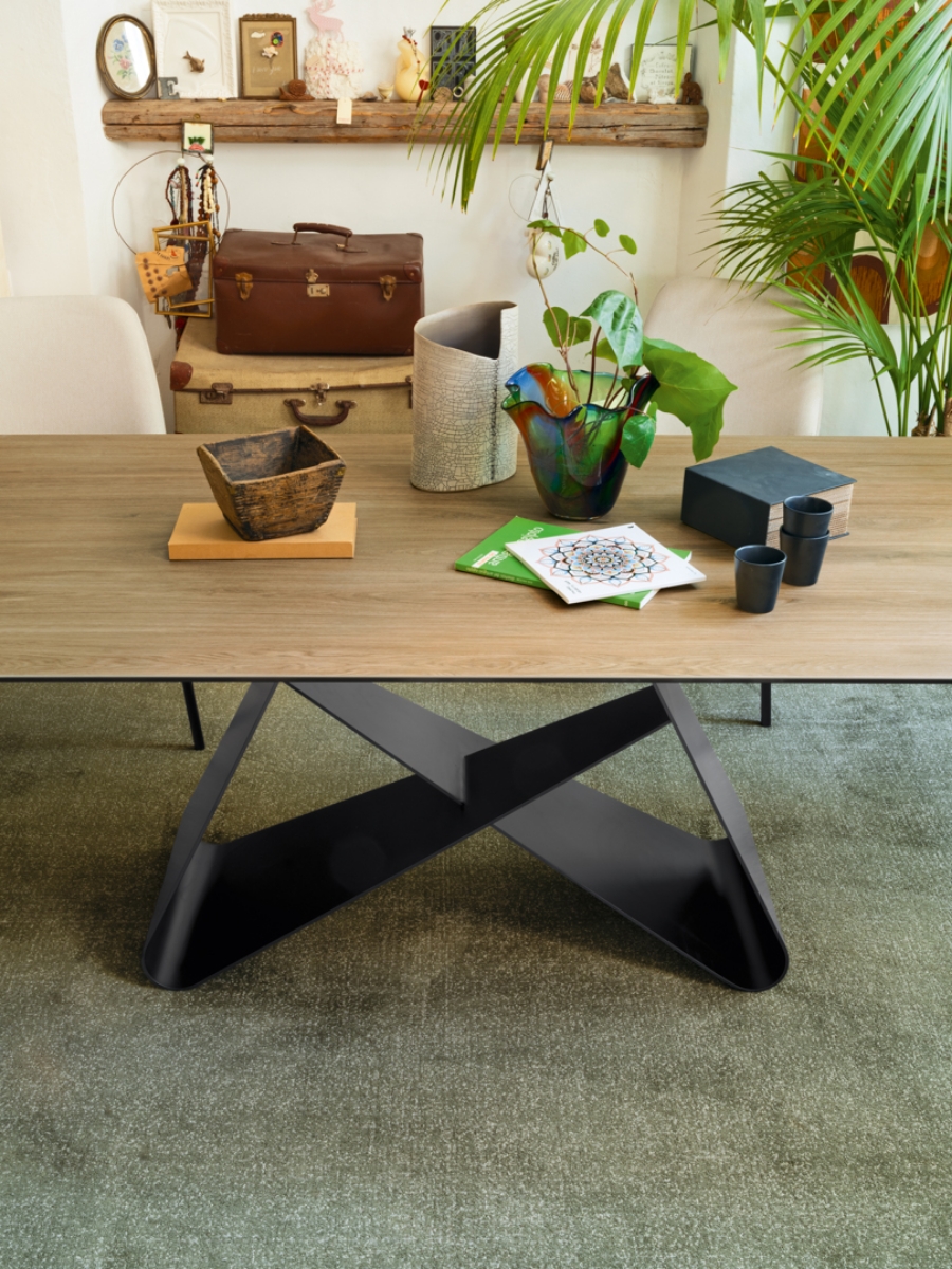 Σταυρωτή μεταλλική βάση τραπεζιού Gemini Ceramic – Connubia by Calligaris – Adamopoulos Casa Ideale Αθήνα