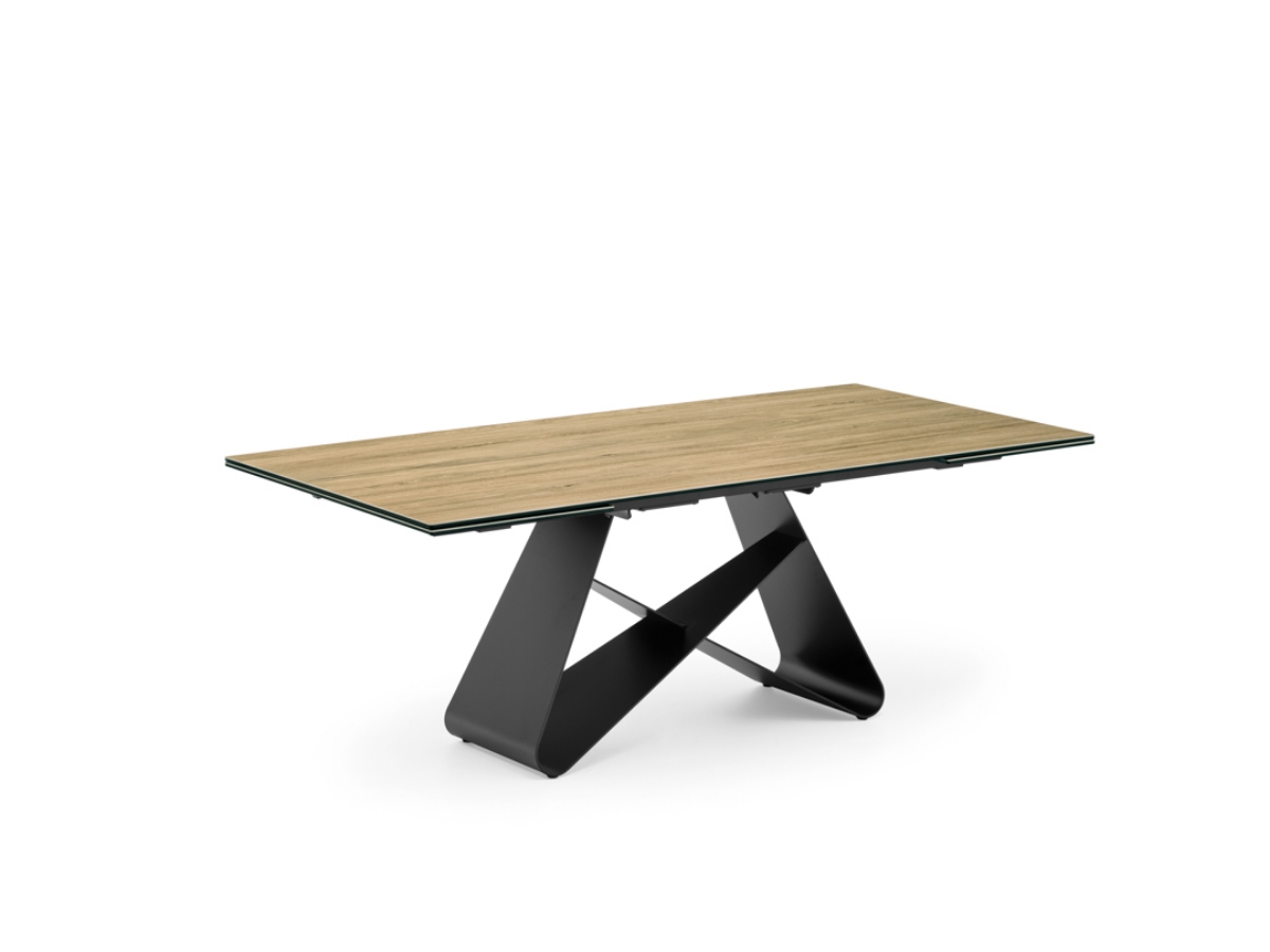 Τραπέζι Gemini Ceramic Connubia by Calligaris μπροστινή όψη κλειστό – Adamopoulos Casa Ideale Αθήνα