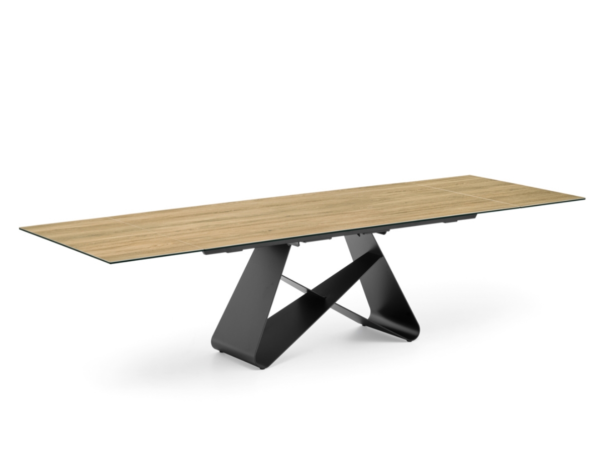 Τραπέζι Gemini Ceramic Connubia by Calligaris ανοιχτό 240 cm μπροστινή όψη – Adamopoulos Casa Ideale Αθήνα