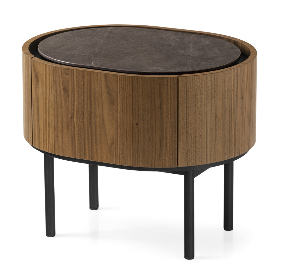 ομοδίνο Calligaris Lake 60x48 εκ. σε ξύλο με κεραμική επιφάνεια και μαύρα μεταλλικά πόδια – Adamopoulos Casa Ideale