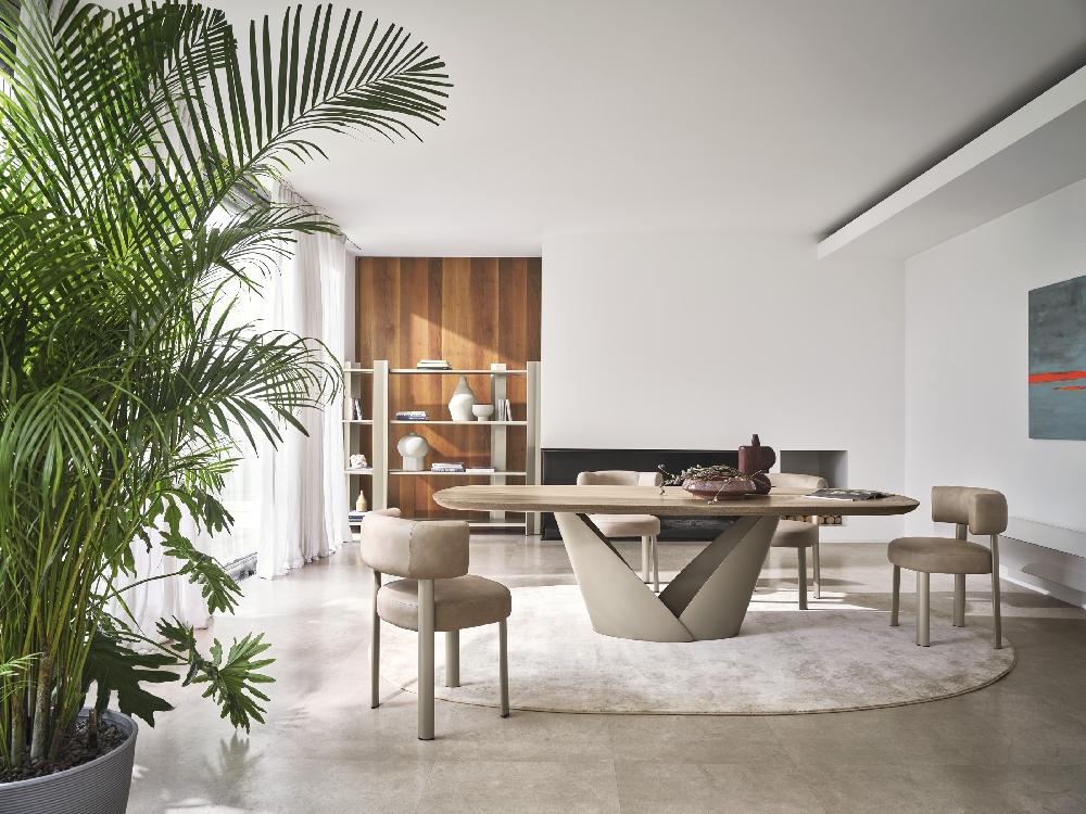 Τραπέζι Calligaris Calla μεταλλική βάση κεραμική επιφάνεια — Adamopoulos Casa Ideale Αθήνα