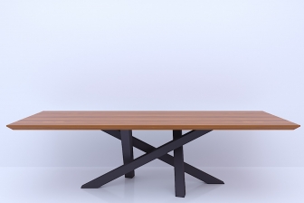 Voltagio τραπέζι με ξύλινη επιφάνεια