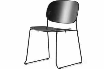 Υο καρέκλα με δύο μεταλλικά πόδια Connubia by Calligaris