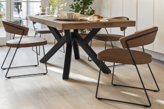 Mikado τραπέζι με ξύλο και κεντρικό πόδι Connubia by Calligaris